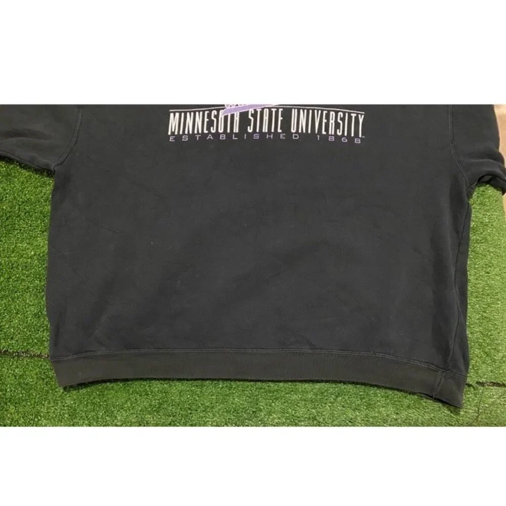 Vintage Minnesota State Mavericks sweatshirt mens 2XL black oversize crewneck - Picture 6 of 11